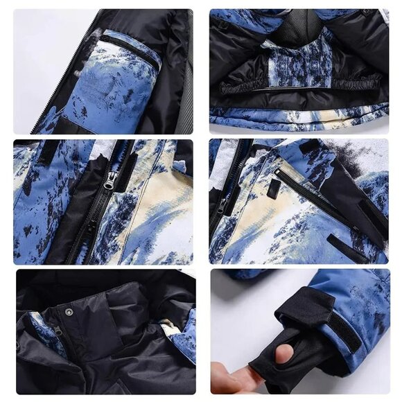 ARCTIC QUEEN NWT men unisex Mountain Grafic winter JACKET coat HOOD Sz XL - L - Picture 6 of 10